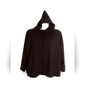 Eddie Bauer Black Oversized Hoodie with Boxy Fit and Relaxed Sleeves Size XXL